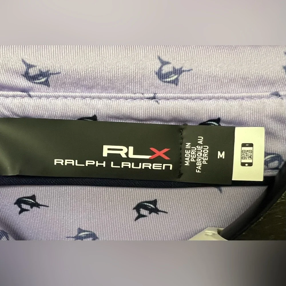 Ralph Lauren Sport‎ Purple Polo with Swordfish Pattern
